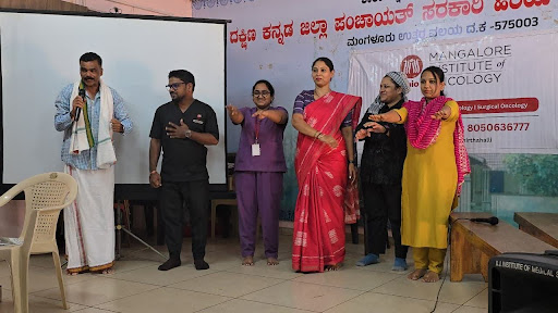 M.I.O. staff bring the 'Healthy Hero' message to life through an energetic skit on healthy lifestyle choices at the Government School, Gandhingar, because learning is most powerful when it's fun!