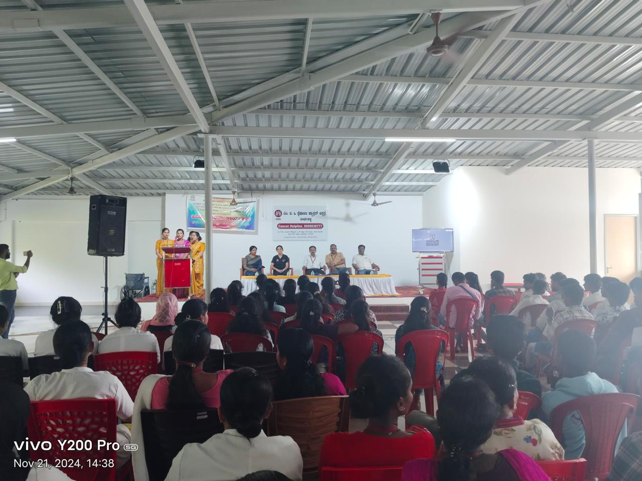 Youth Engagement and Cancer Awareness Program at MIO Thirthahalli